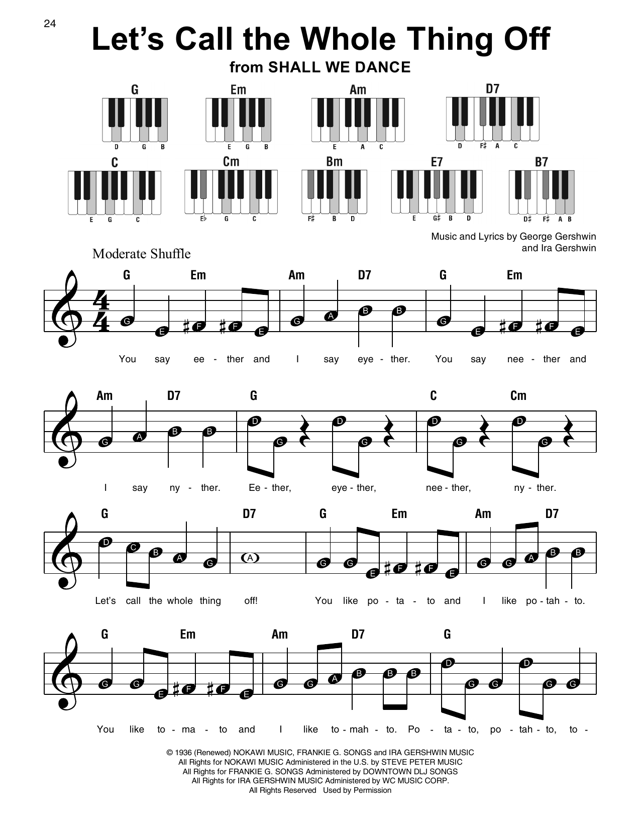 Download George Gershwin & Ira Gershwin Let's Call The Whole Thing Off (from Sh Sheet Music
