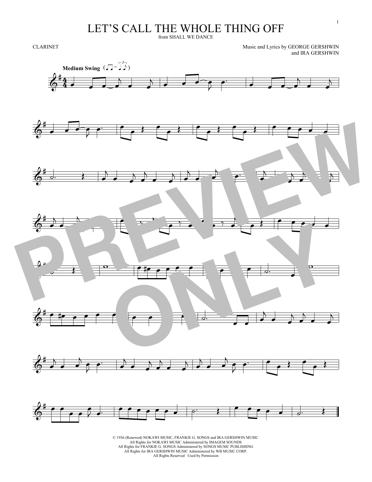 Download Ira Gershwin Let's Call The Whole Thing Off Sheet Music