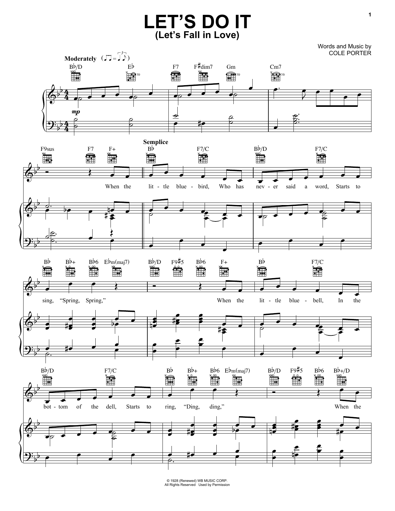 Download Cole Porter Let's Do It (Let's Fall In Love) Sheet Music