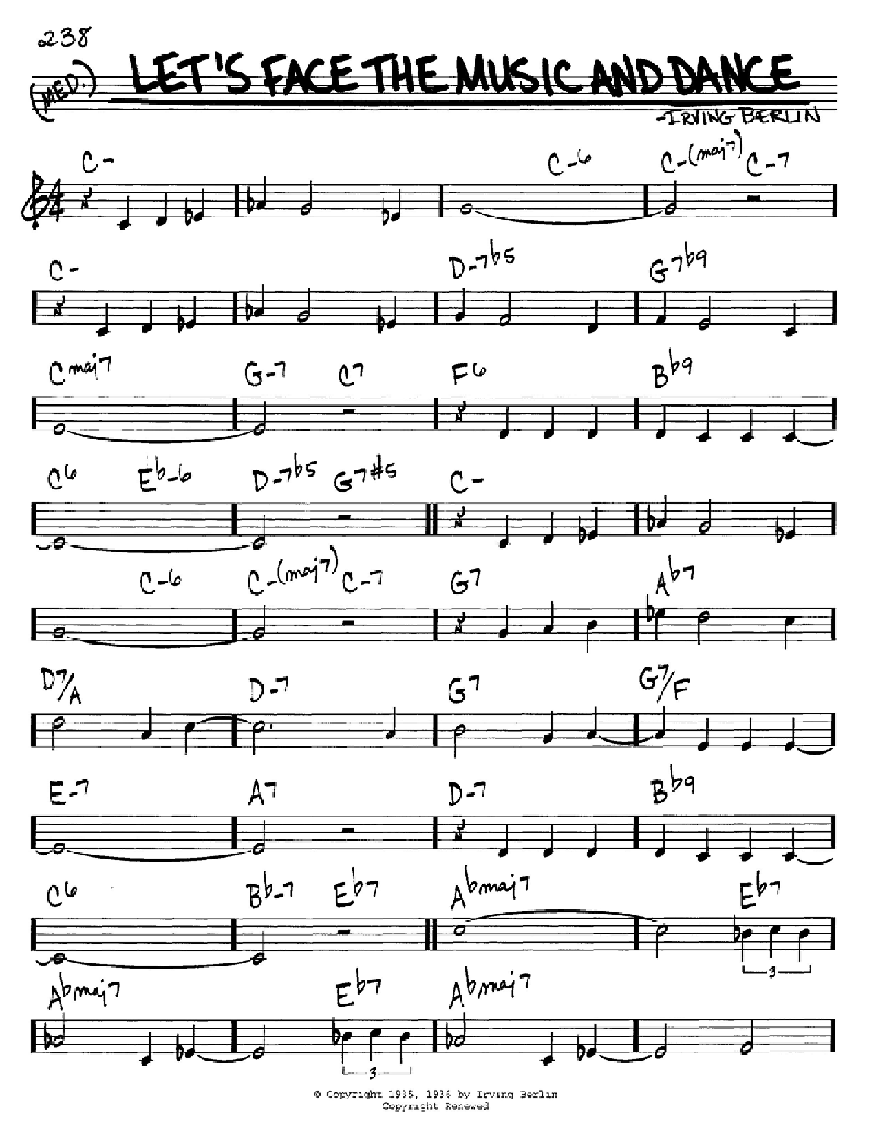 Download Irving Berlin Let's Face The Music And Dance Sheet Music
