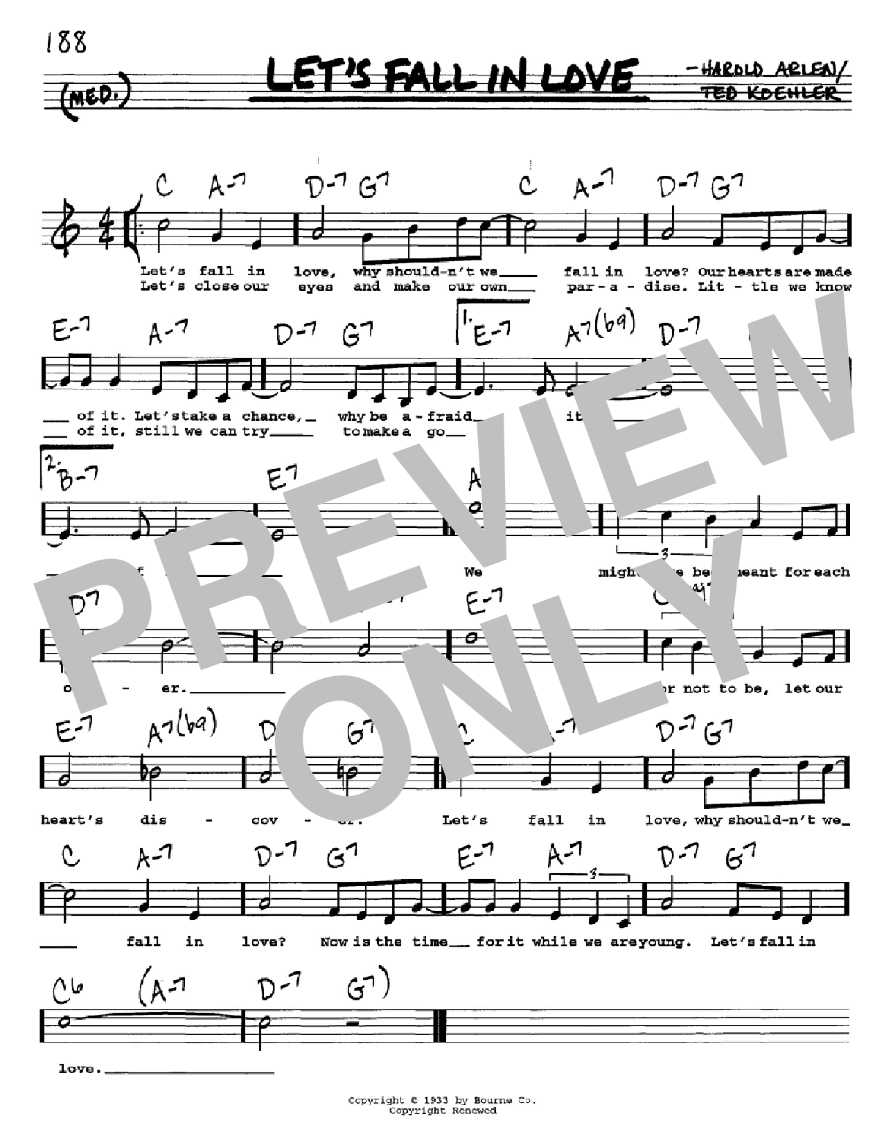 Download Ted Koehler Let's Fall In Love Sheet Music