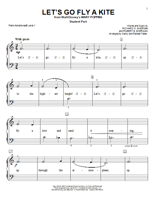 Download Nancy and Randall Faber Let's Go Fly A Kite Sheet Music
