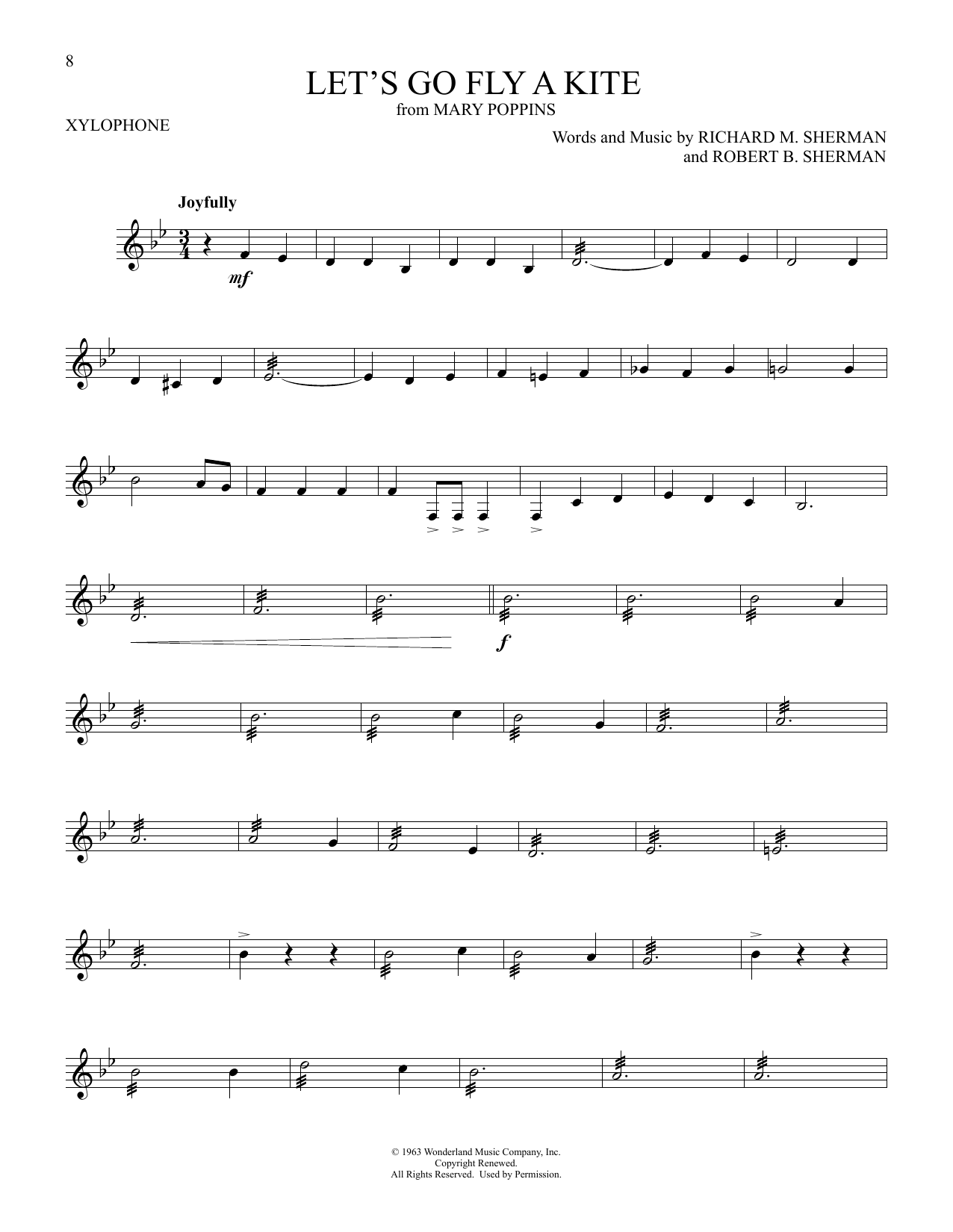 Download Sherman Brothers Let's Go Fly A Kite (from Mary Poppins) Sheet Music