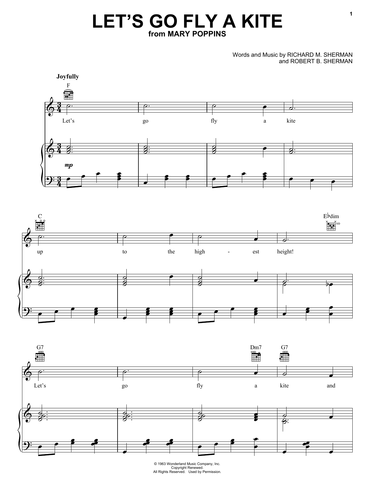 Download Dave Tomlinson Let's Go Fly A Kite Sheet Music