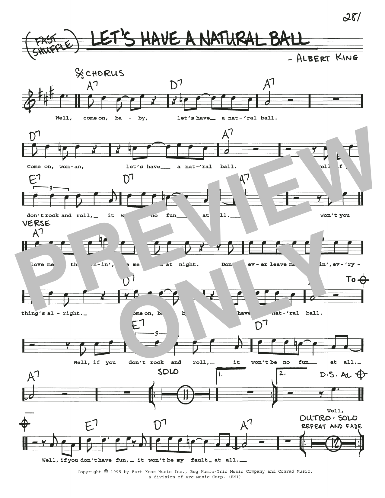Download Albert King Let's Have A Natural Ball Sheet Music
