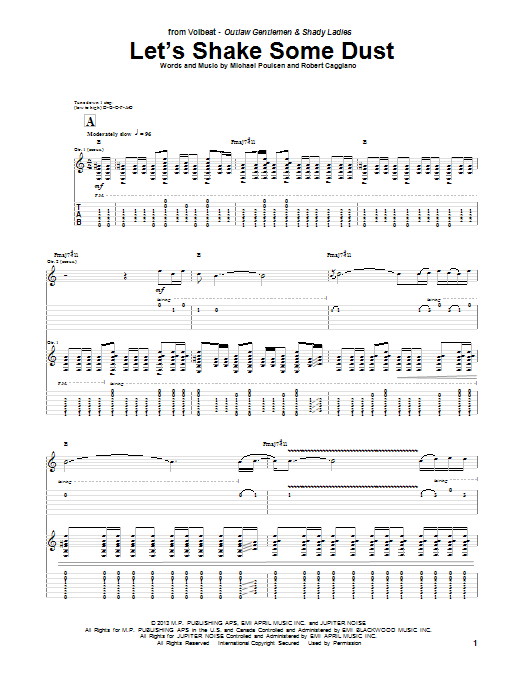 Download Volbeat Let's Shake Some Dust Sheet Music