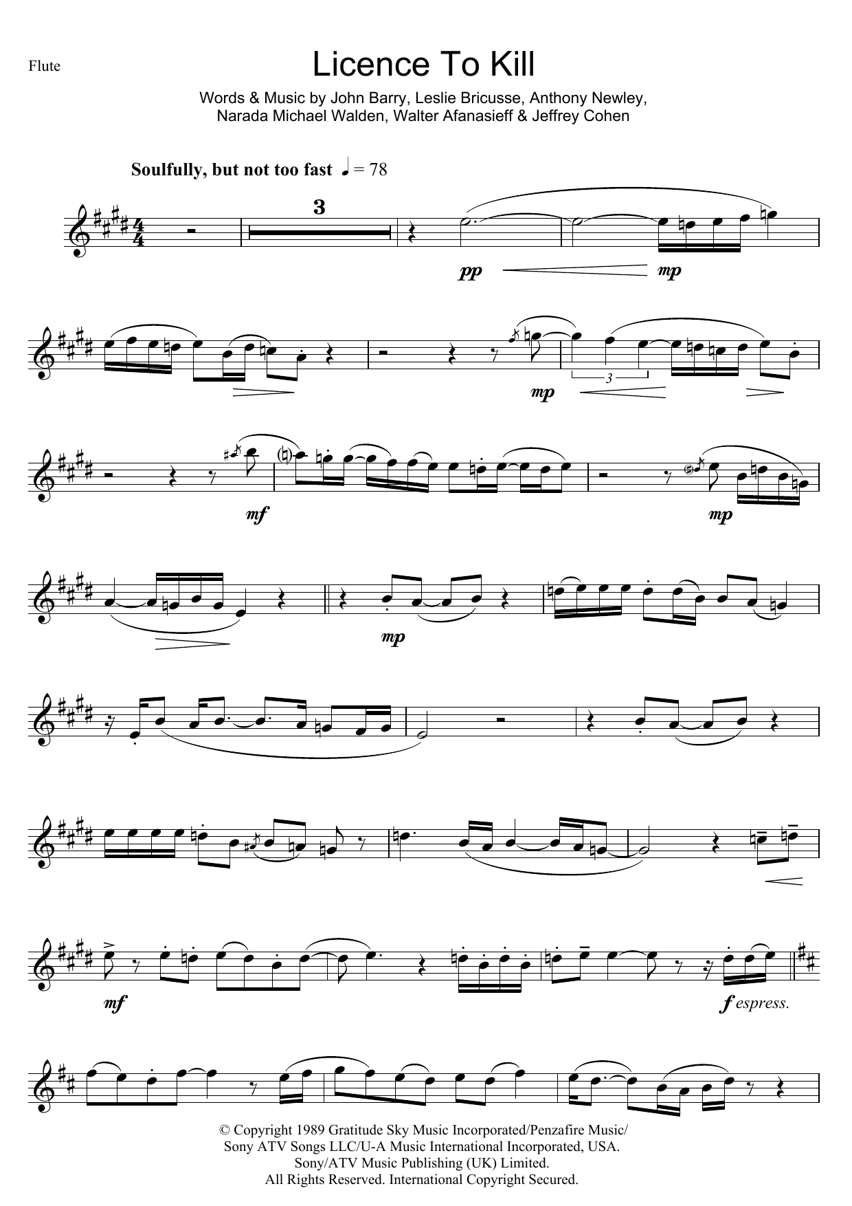 Download Gladys Knight Licence To Kill Sheet Music