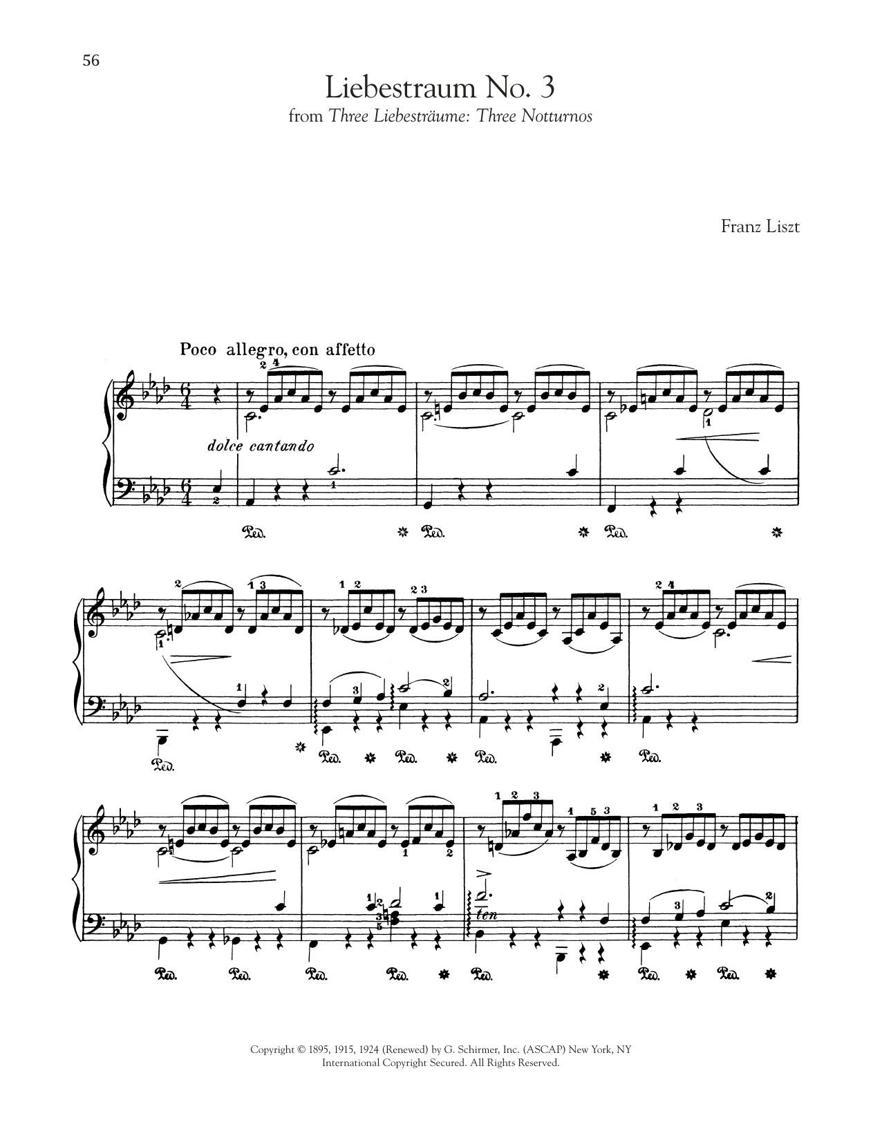 Download Franz Liszt Liebestraum No. 3 Sheet Music