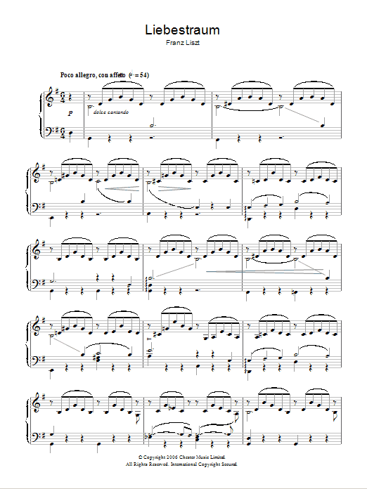 Download Franz Liszt Liebestraume: Notturno No.3 In A Flat: Sheet Music