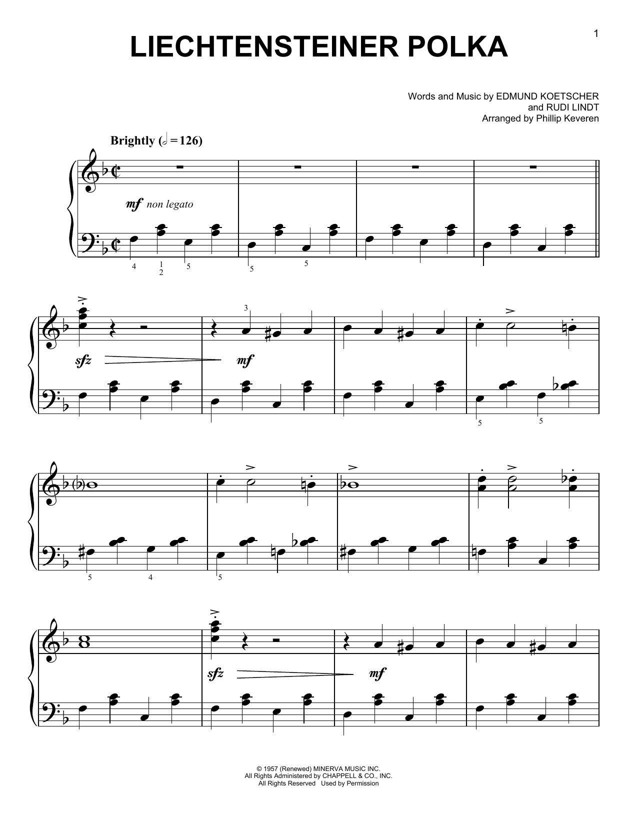 Download Edmund Koetscher Liechtensteiner Polka [Classical versio Sheet Music