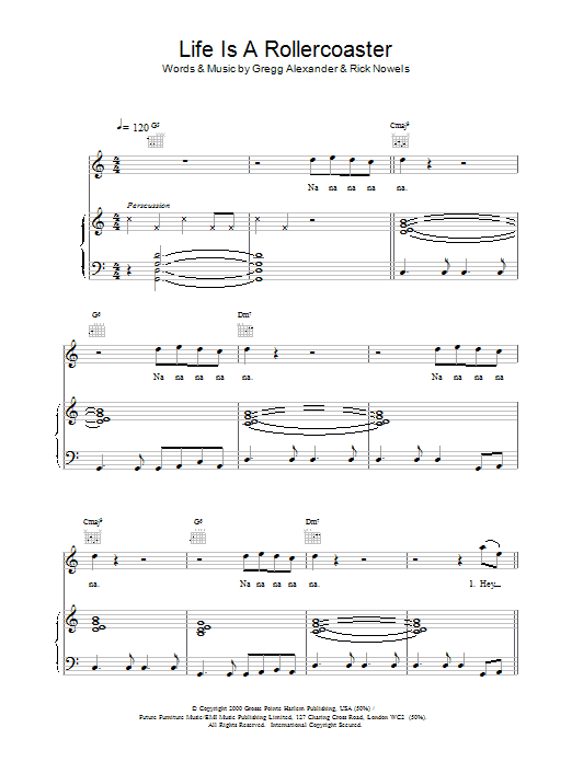 Ronan Keating Life is a Rollercoaster sheet music notes printable PDF score