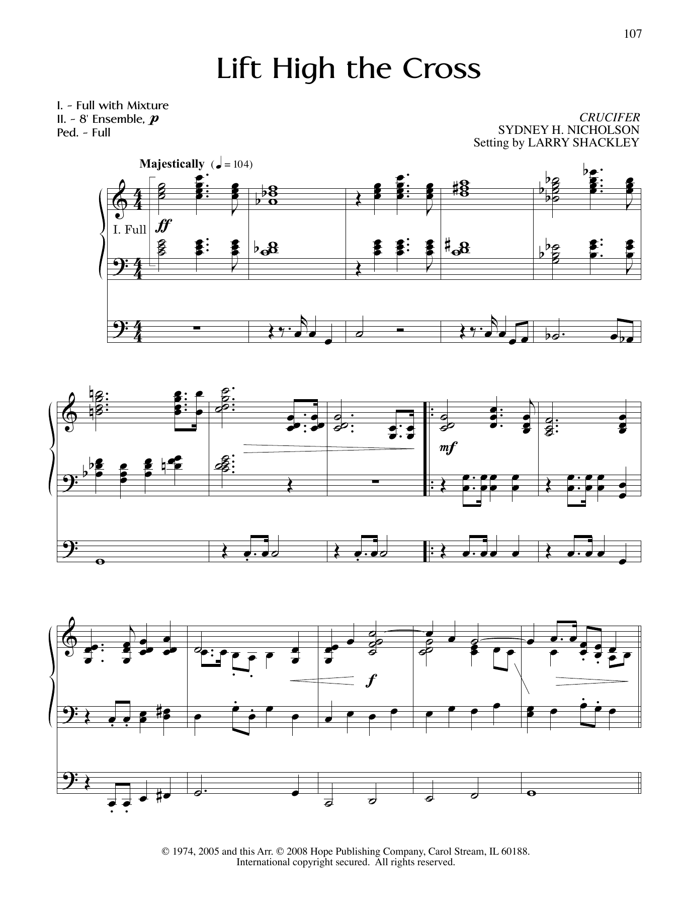 Download Larry Shackley Lift High the Cross Sheet Music