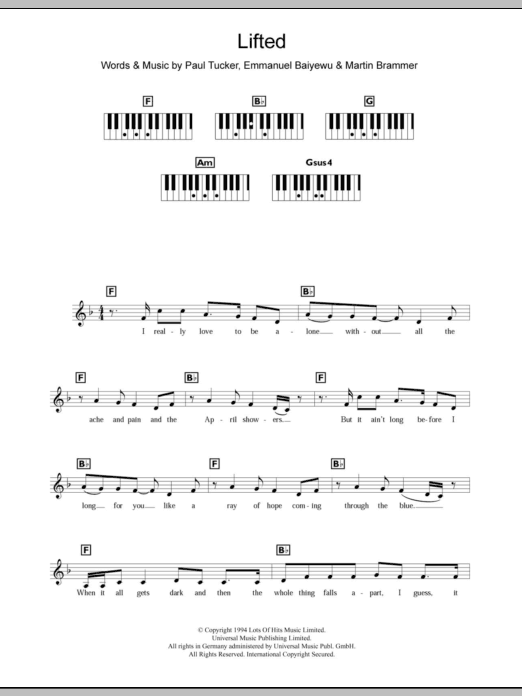 Download The Lighthouse Family Lifted Sheet Music