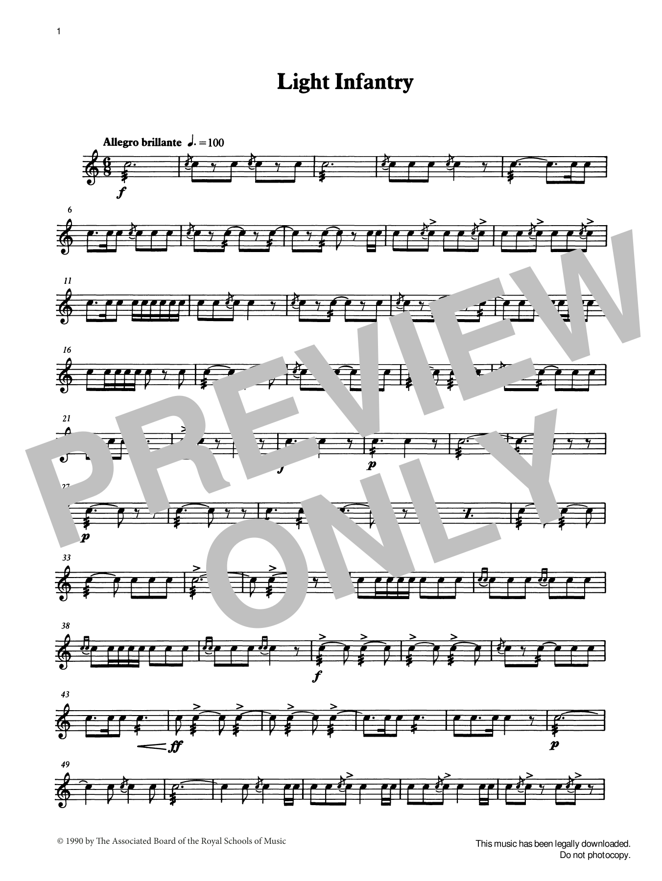 Download Ian Wright and Kevin Hathaway Light Infantry from Graded Music for Sn Sheet Music
