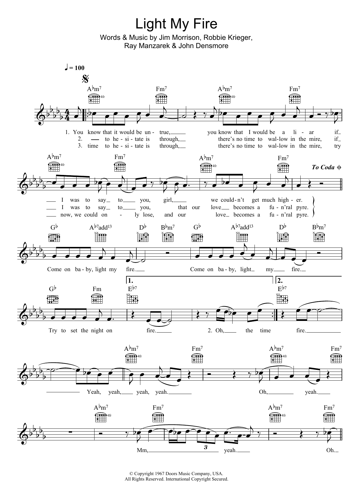 Download Will Young Light My Fire Sheet Music