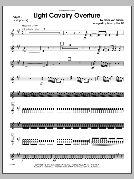 Download Houllif Light Cavalry Overture - Percussion 2 Sheet Music