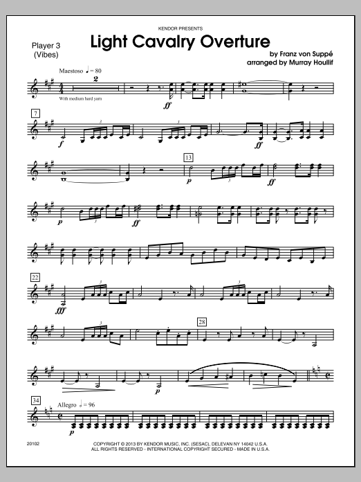 Download Houllif Light Cavalry Overture - Percussion 3 Sheet Music