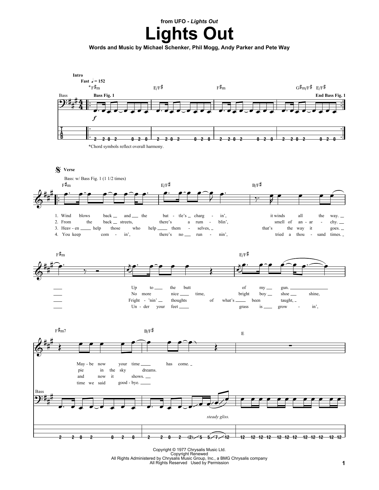 Download UFO Lights Out Sheet Music
