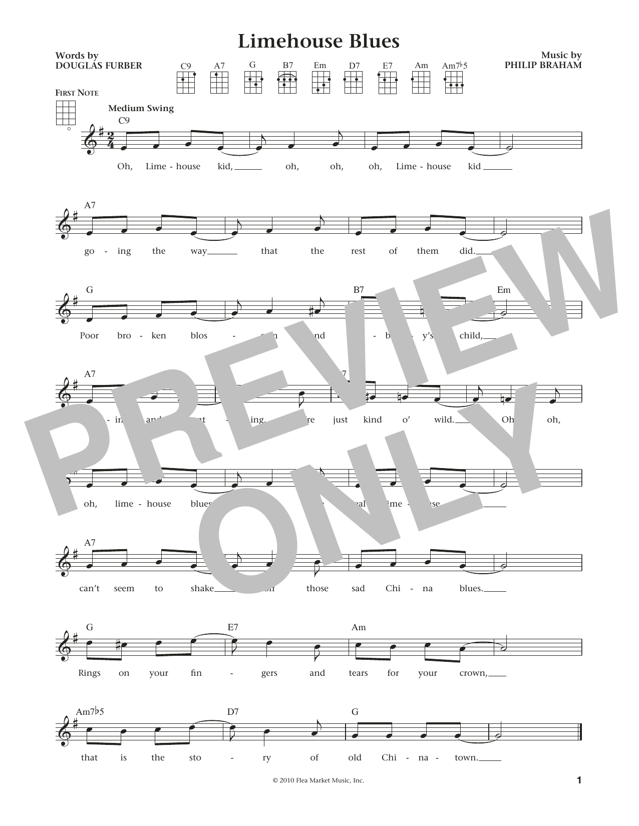 Download Douglas Furber Limehouse Blues (from The Daily Ukulele Sheet Music