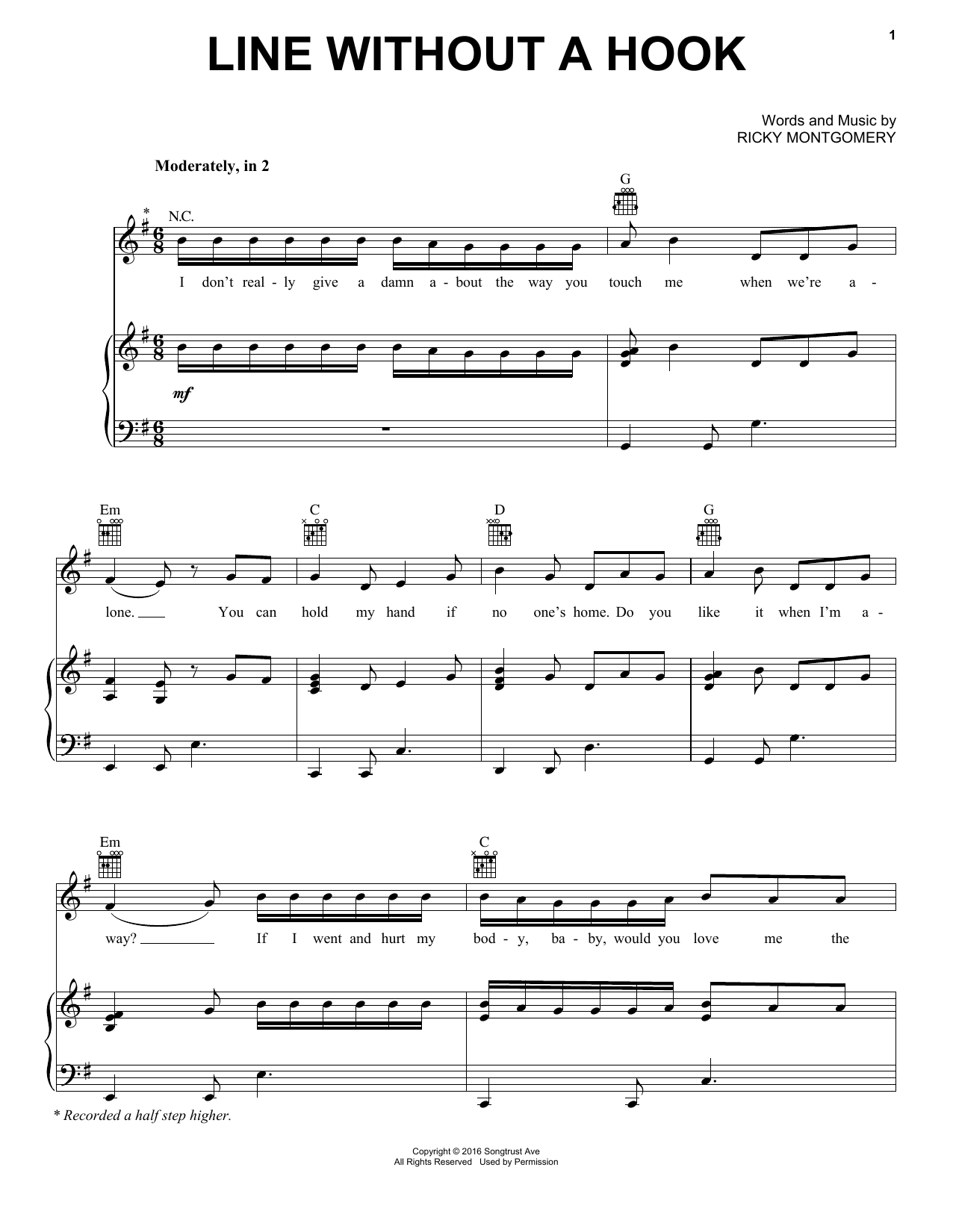 Download Ricky Montgomery Line Without A Hook Sheet Music