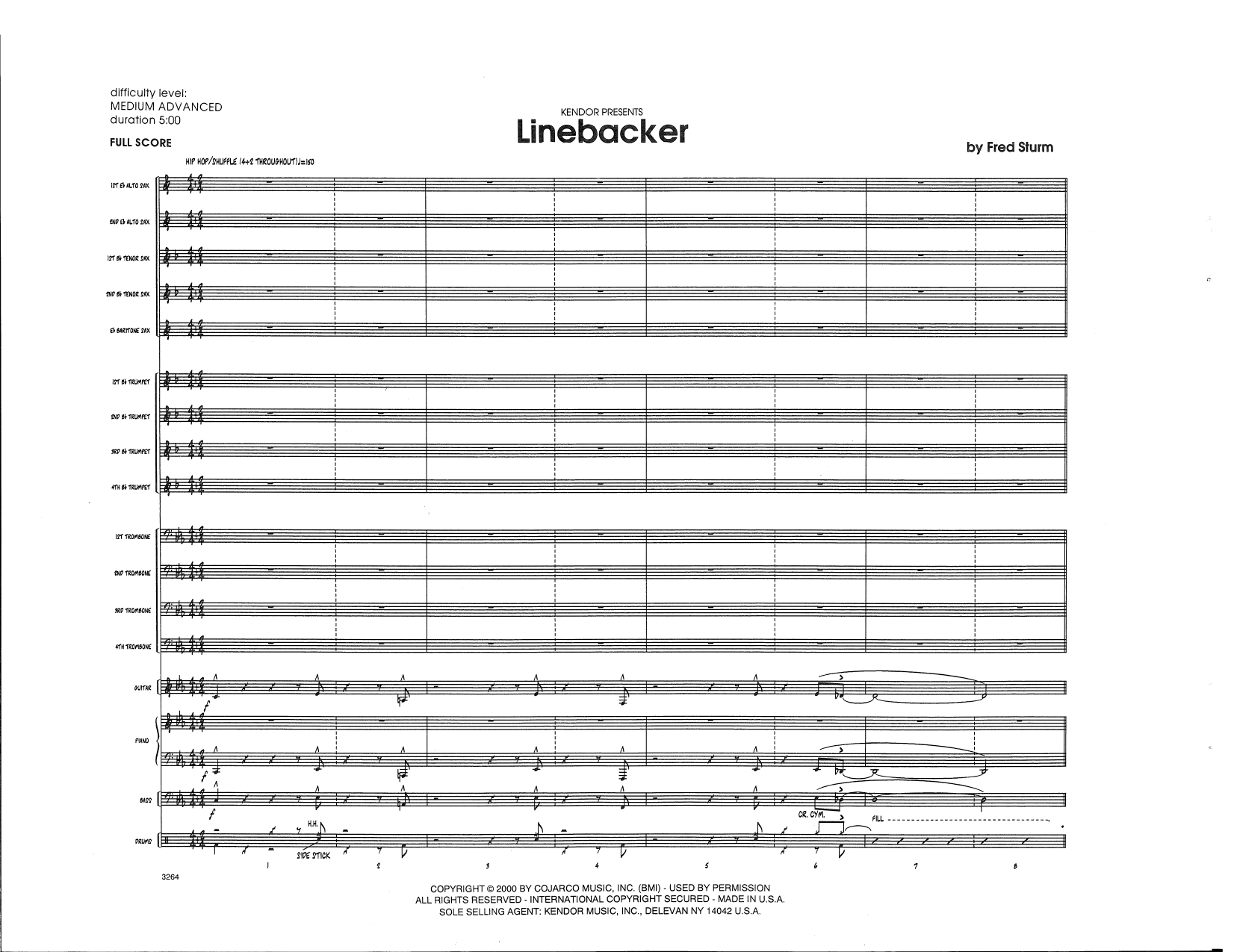 Download Fred Sturm Linebacker - Full Score Sheet Music