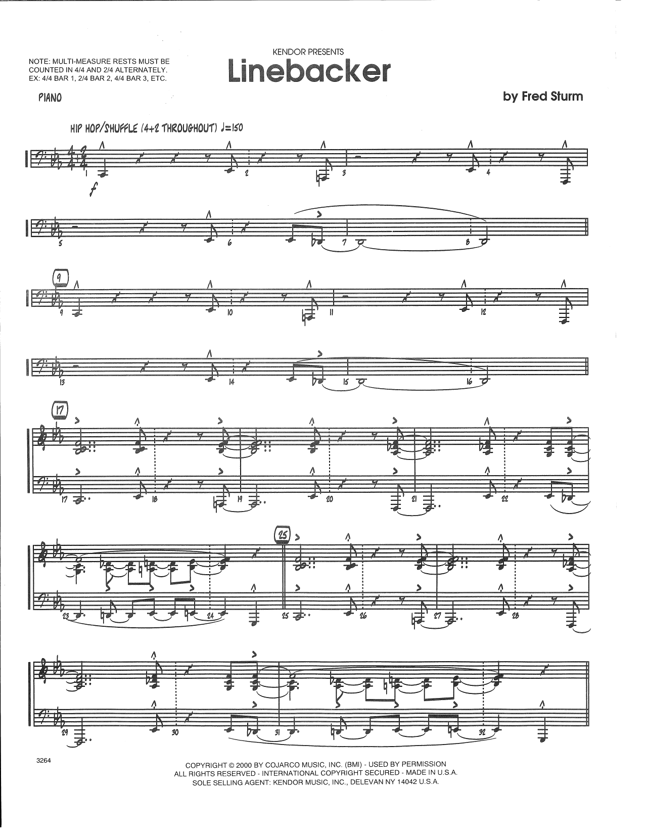 Download Fred Sturm Linebacker - Piano Sheet Music