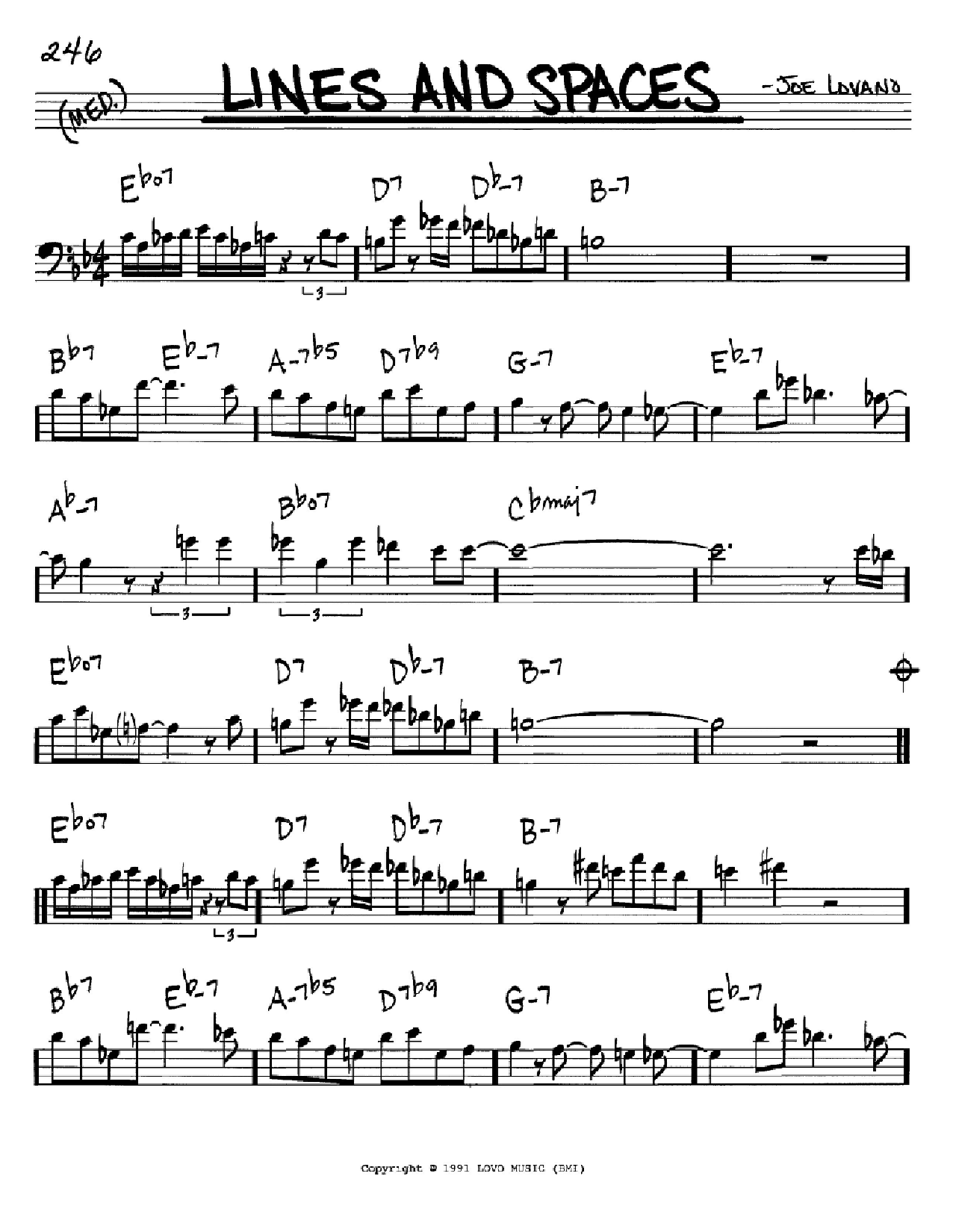 Download Joe Lovano Lines And Spaces Sheet Music
