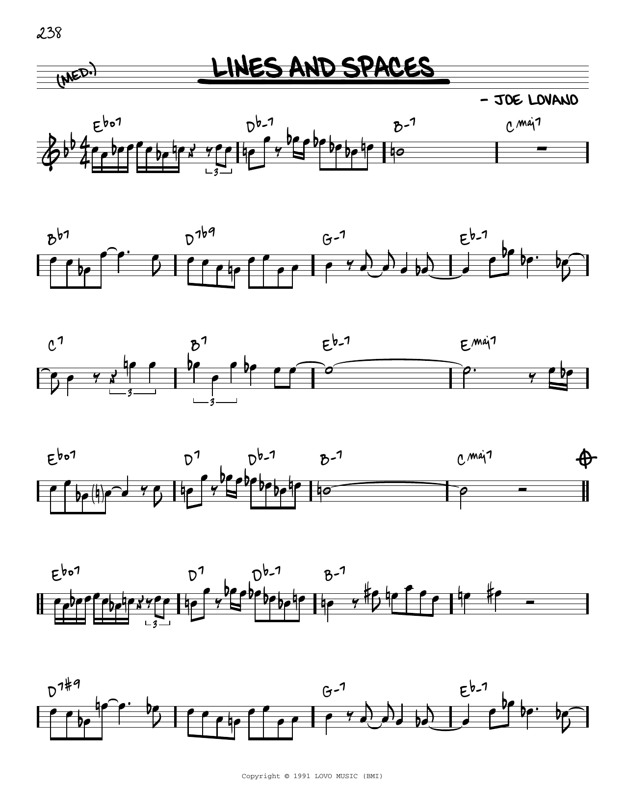Download Joe Lovano Lines And Spaces [Reharmonized version] Sheet Music