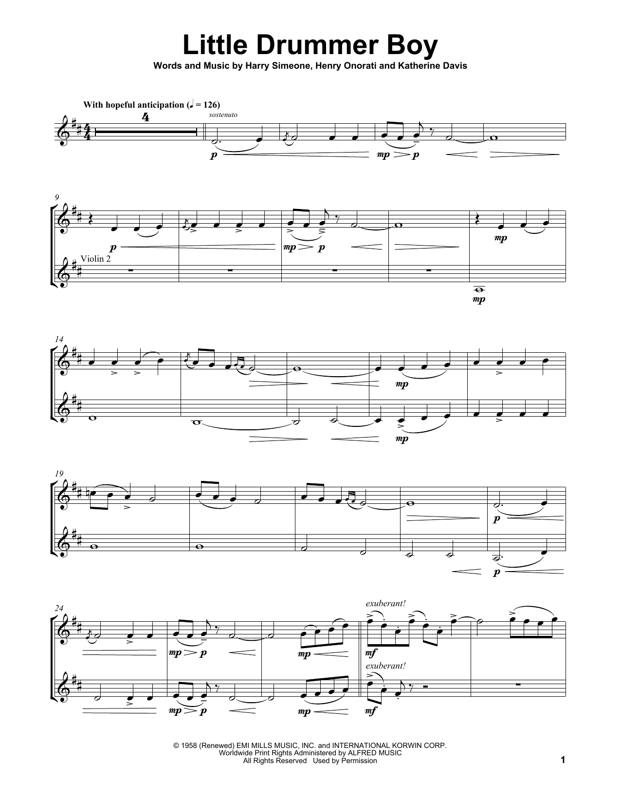 Lindsey Stirling Little Drummer Boy sheet music notes printable PDF score