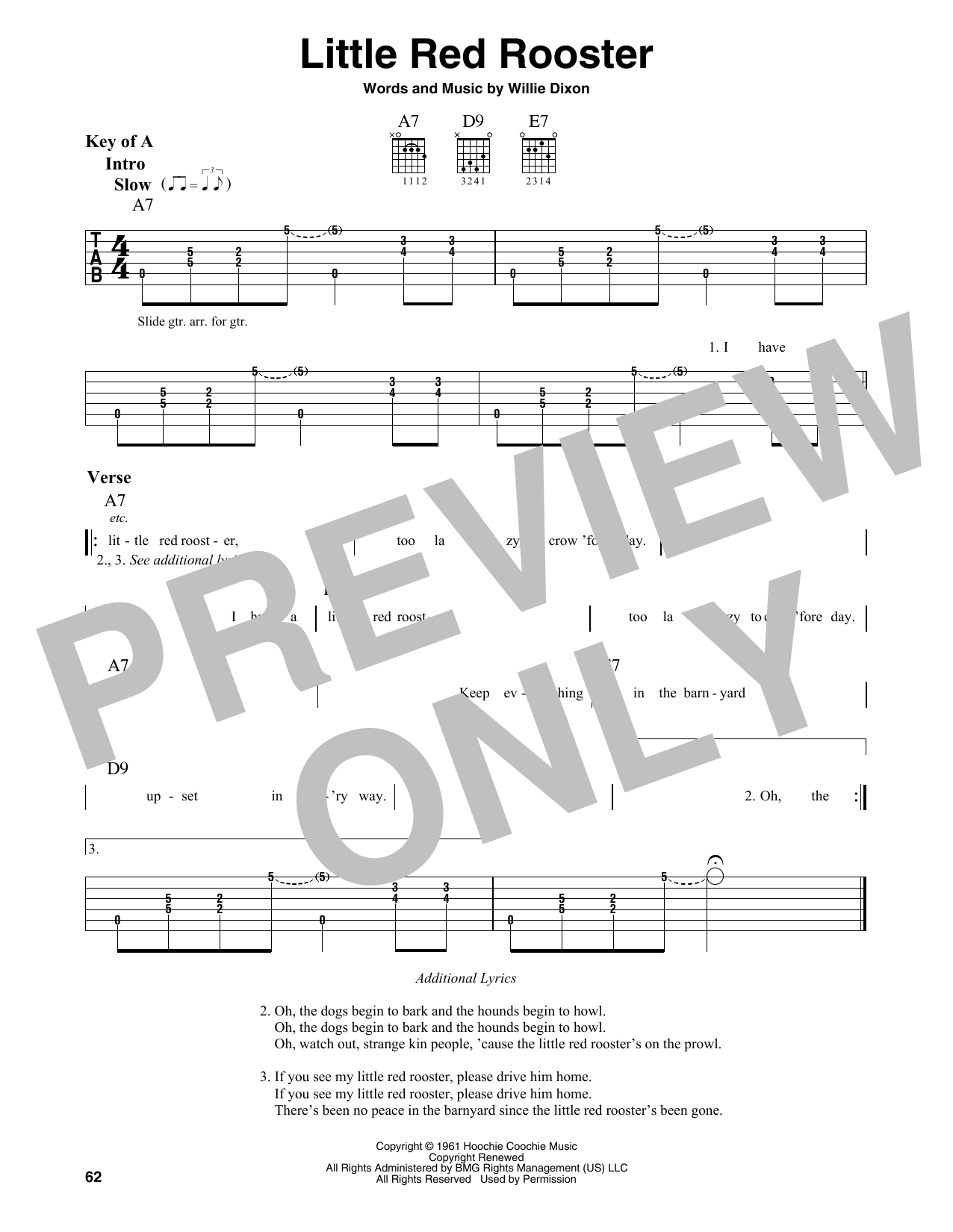 Download Howlin' Wolf Little Red Rooster Sheet Music