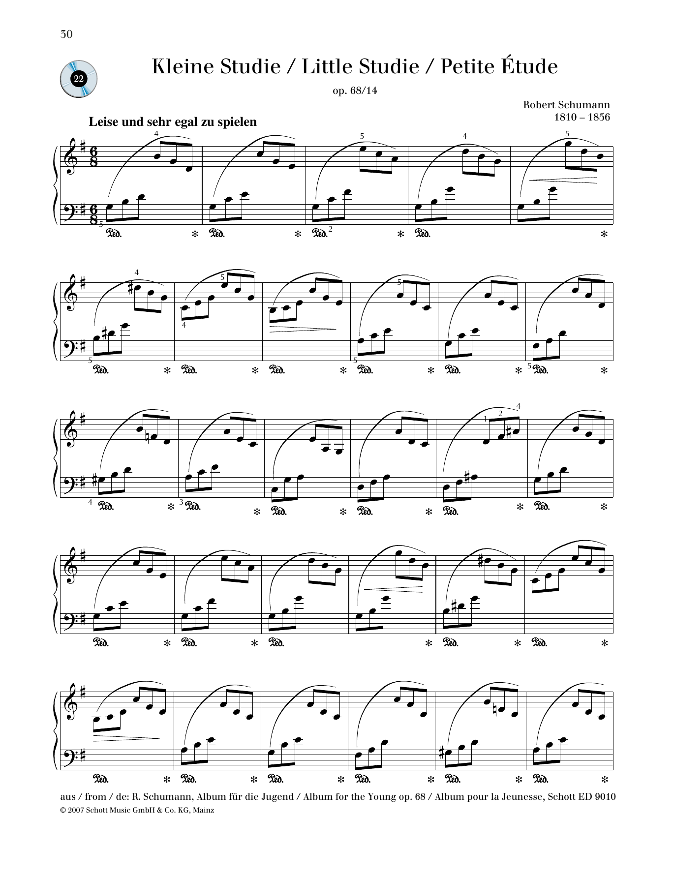 Download Robert Schumann Little Study Sheet Music