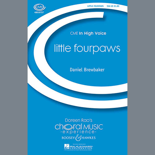 Download or print Daniel Brewbaker Little Four Paws Sheet Music Printable PDF 7-page score for Contest / arranged SSA Choir SKU: 70468.