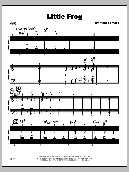 Download Tomaro Little Frog - Piano Sheet Music