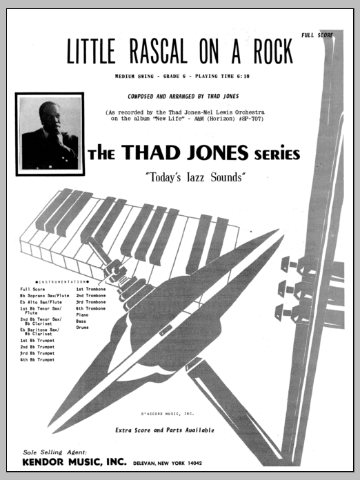 Download Thad Jones Little Rascal On A Rock - Full Score Sheet Music