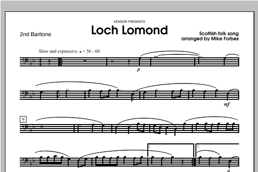 Download Forbes Loch Lomond - Baritone 2 Sheet Music