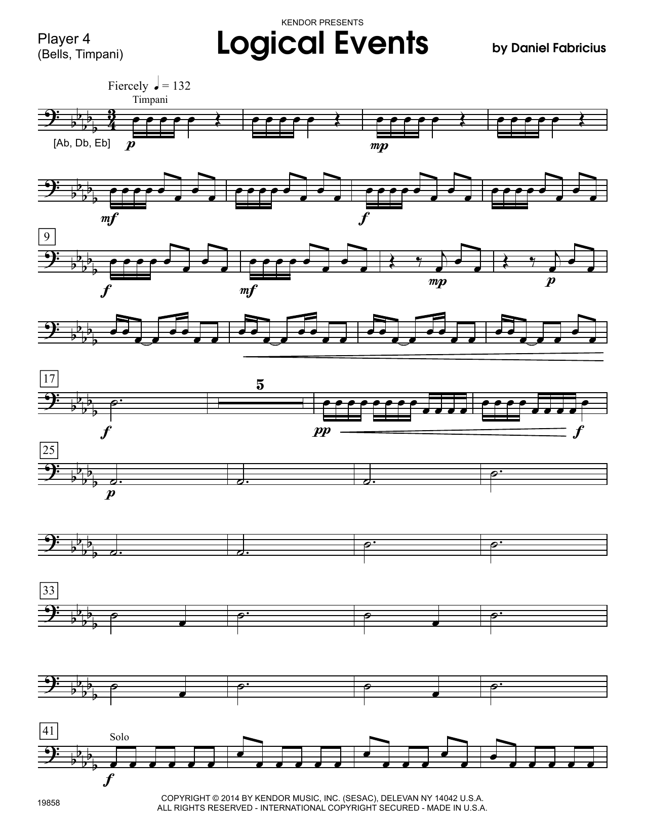 Download Daniel Fabricious Logical Events - Percussion 4 Sheet Music