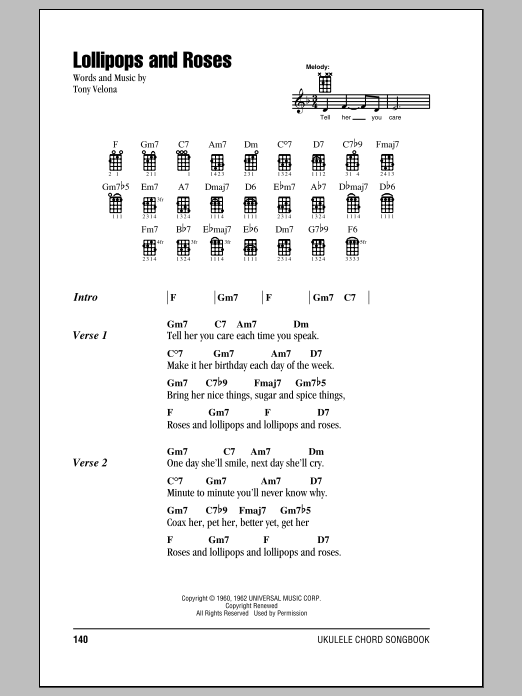 Download Tony Velona Lollipops And Roses Sheet Music