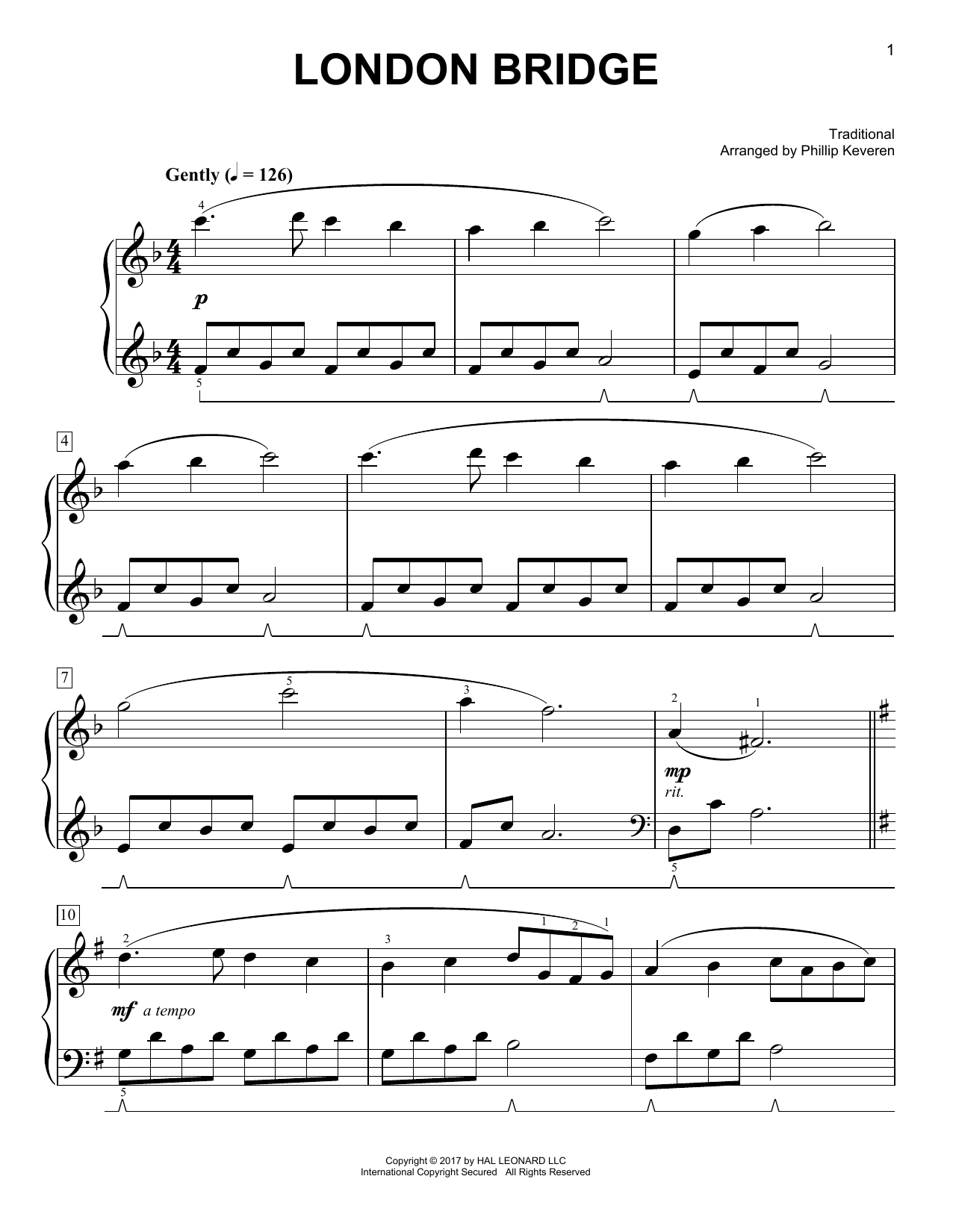 Download Traditional London Bridge [Classical version] (arr. Sheet Music