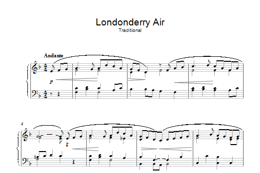 Download Irish Folksong Danny Boy (Londonderry Air) Sheet Music
