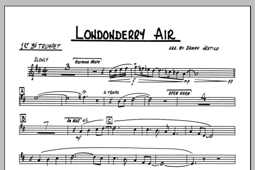 Download Sammy Nestico Londonderry Air - 1st Bb Trumpet Sheet Music