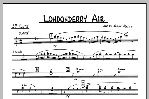 Download Sammy Nestico Londonderry Air - 1st Flute Sheet Music