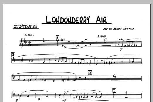 Download Sammy Nestico Londonderry Air - 2nd Bb Tenor Saxophon Sheet Music