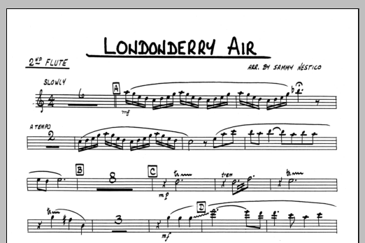 Download Sammy Nestico Londonderry Air - 2nd Flute Sheet Music