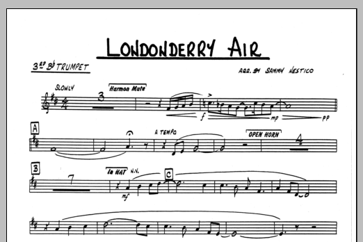 Download Sammy Nestico Londonderry Air - 3rd Bb Trumpet Sheet Music