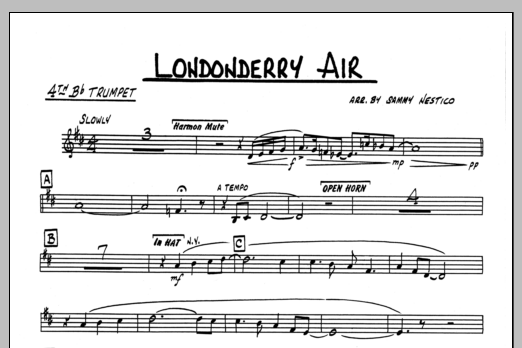 Download Sammy Nestico Londonderry Air - 4th Bb Trumpet Sheet Music
