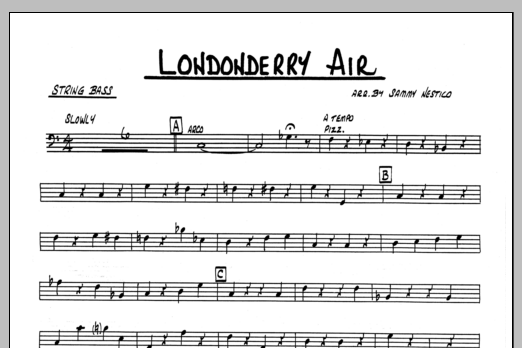 Download Sammy Nestico Londonderry Air - Bass Sheet Music
