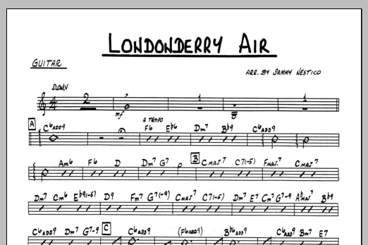 Download Sammy Nestico Londonderry Air - Guitar Sheet Music