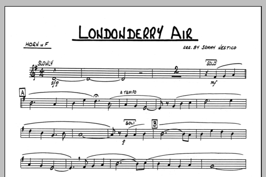 Download Sammy Nestico Londonderry Air - Horn in F Sheet Music