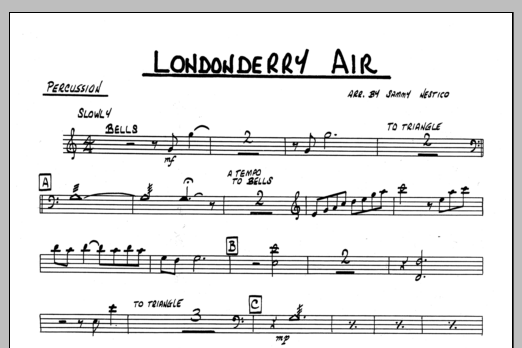 Download Sammy Nestico Londonderry Air - Percussion Sheet Music