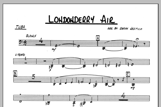 Download Sammy Nestico Londonderry Air - Tuba Sheet Music